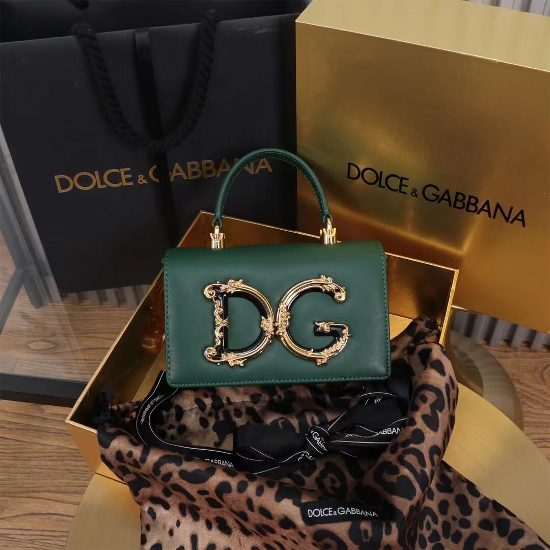 Dolce & Gabbana leather Shoulder Bag G6504 green