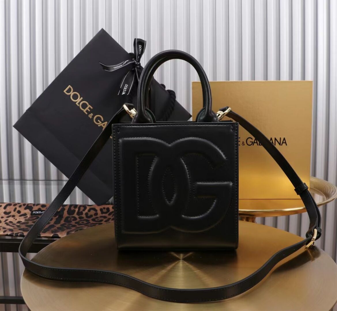 Dolce & Gabbana leather Shoulder Bag G6507 black