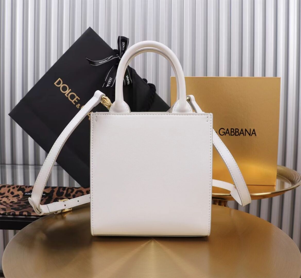 Dolce & Gabbana leather Shoulder Bag G6507 white