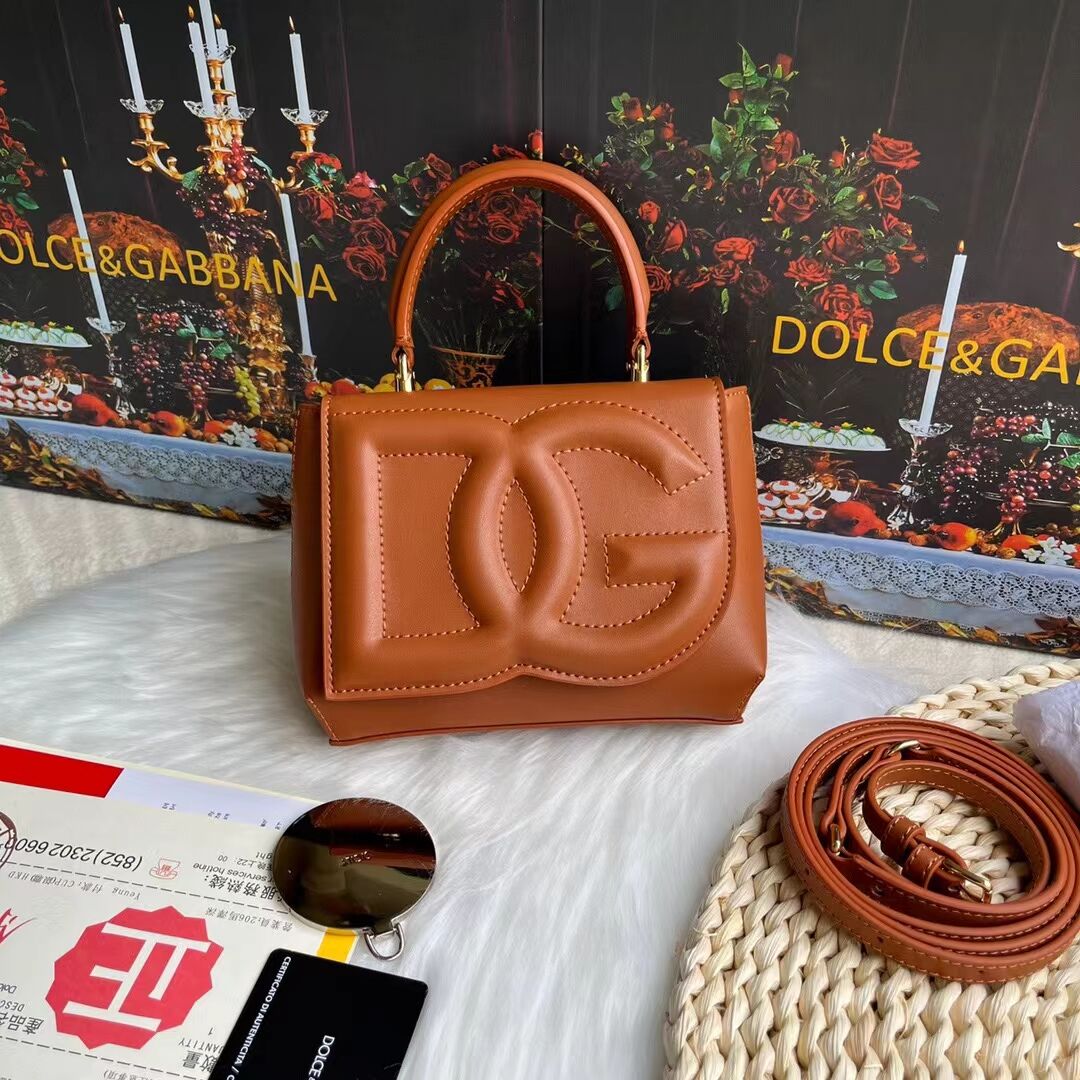 Dolce & Gabbana leather bag G6002 brown
