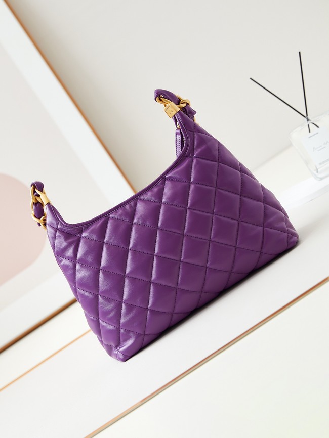 Chanel 24A HOBO HANDBAG AS4923 Purple