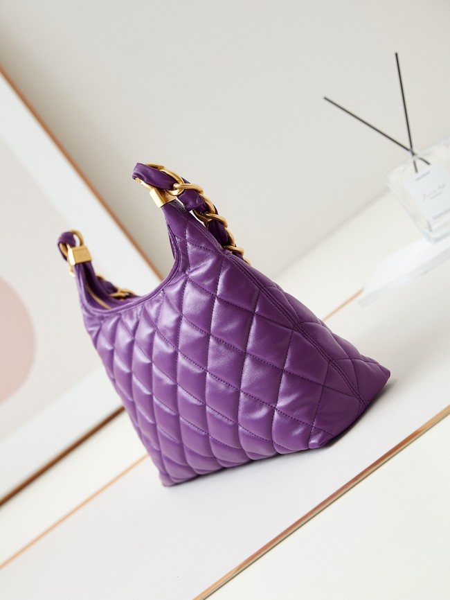 Chanel 24A HOBO HANDBAG AS4923 Purple