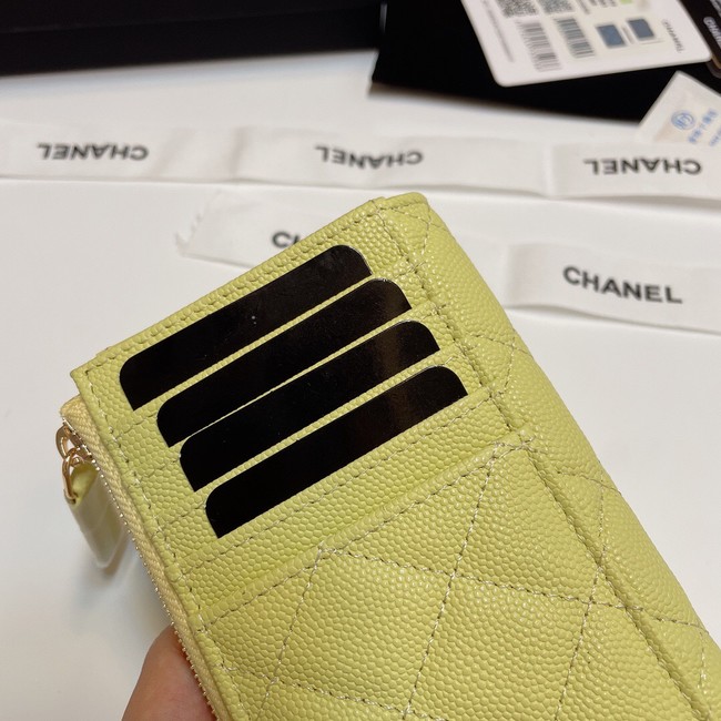 Chanel CLASSIC CARD HOLDER AP3179 Lemon