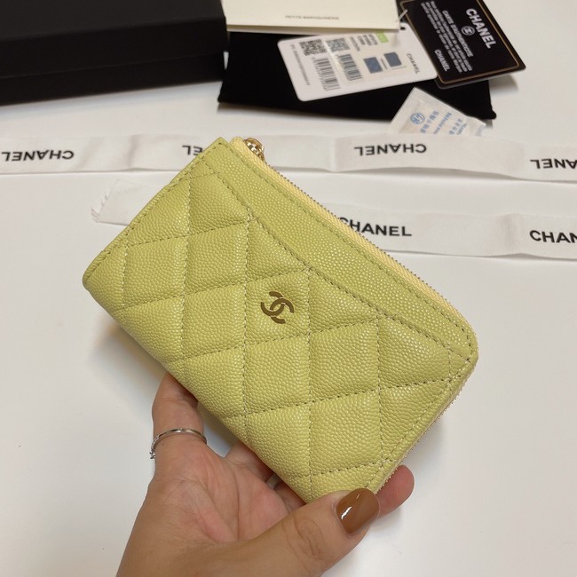 Chanel CLASSIC CARD HOLDER AP3179 Lemon