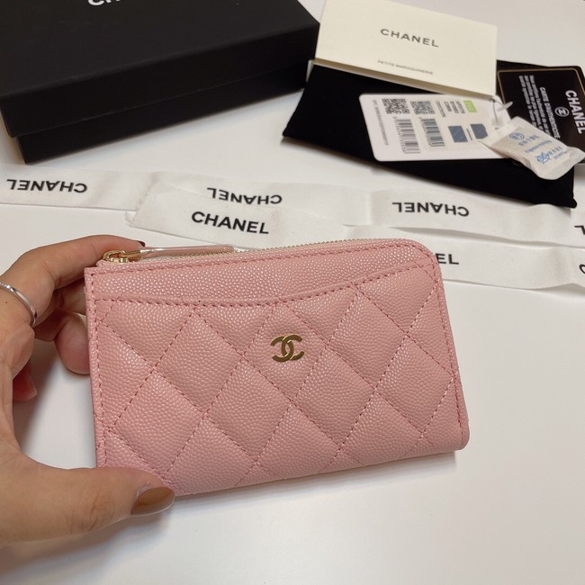 Chanel CLASSIC CARD HOLDER AP3179 PINK