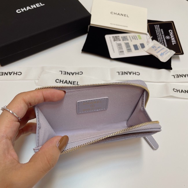 Chanel CLASSIC CARD HOLDER AP3179 light Purple