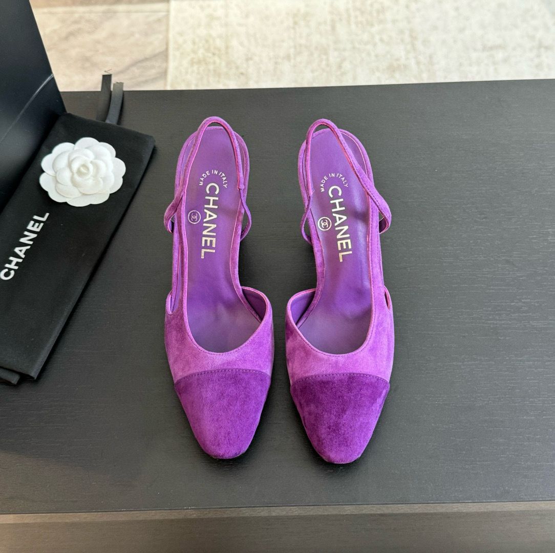 Chanel Sandal 95MM Hight Heels Shoes C50223 Purple