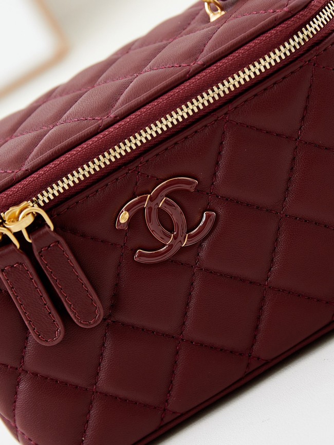 CHANEL MINI CLUTCH WITH TOP HANDLE AP3940 Wine