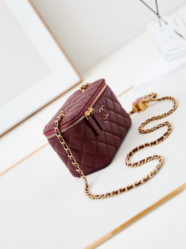 CHANEL MINI CLUTCH WITH TOP HANDLE AP3940 Wine