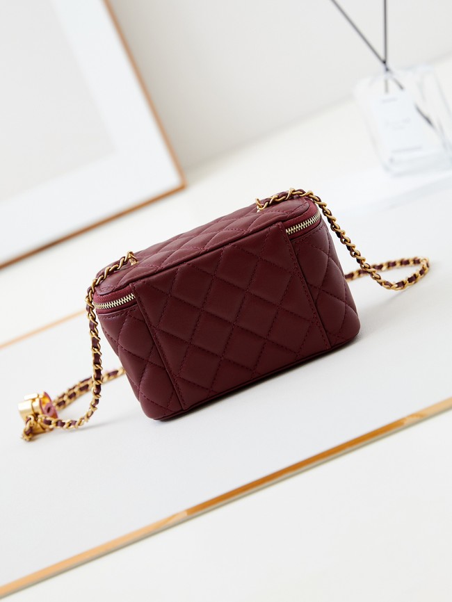 CHANEL MINI CLUTCH WITH TOP HANDLE AP3940 Wine