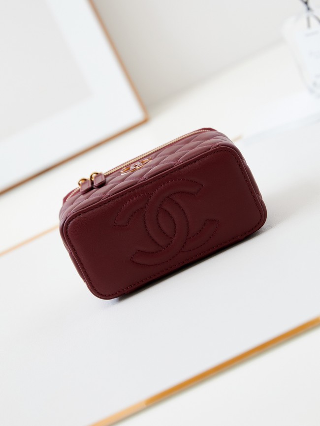 CHANEL MINI CLUTCH WITH TOP HANDLE AP3940 Wine