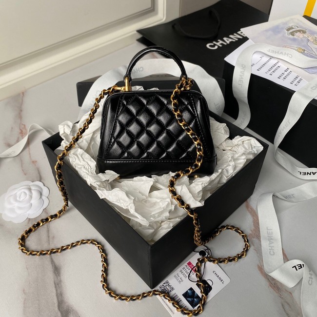 CHANEL 24A MINI BAG WITH TOP HANDLE AS4109 black