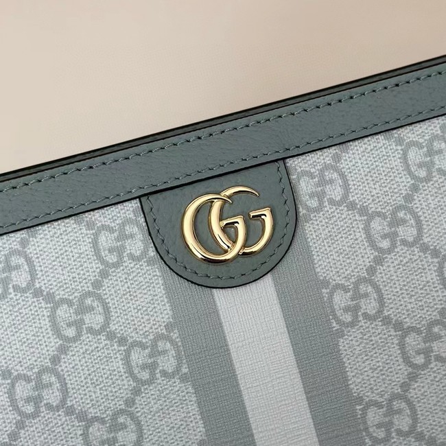 GUCCI OPHIDIA GG POUCH 625549 Dusty blue