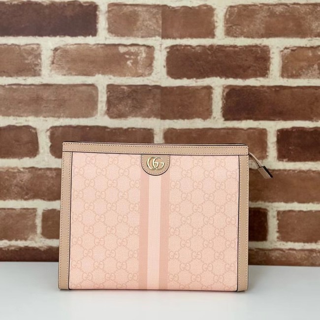 GUCCI OPHIDIA GG POUCH 625549 Dusty pink