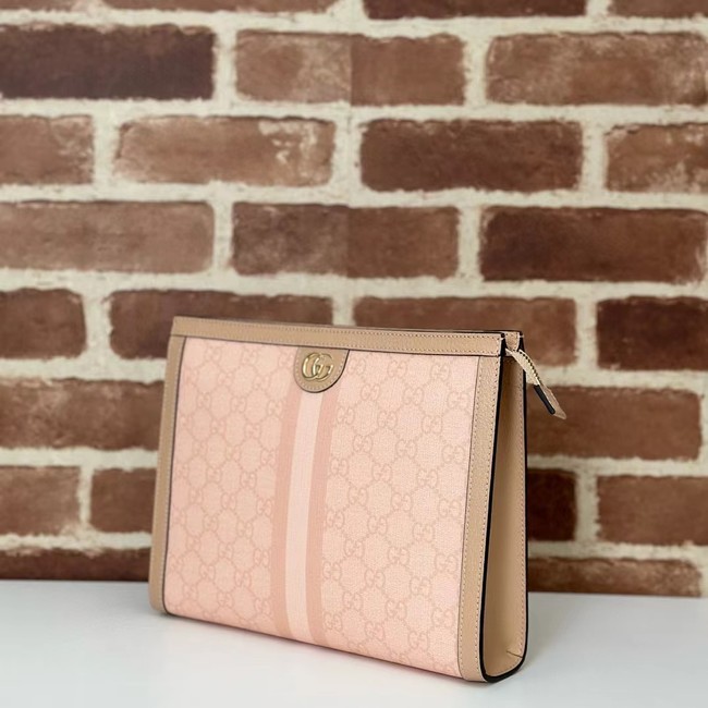 GUCCI OPHIDIA GG POUCH 625549 Dusty pink