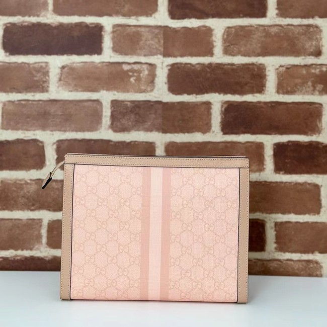 GUCCI OPHIDIA GG POUCH 625549 Dusty pink