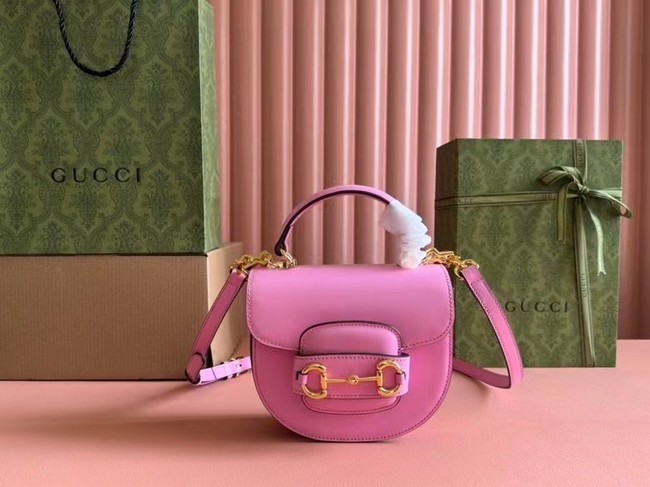 GUCCI HORSEBIT 1955 MINI TOP HANDLE BAG 781387 Pink 