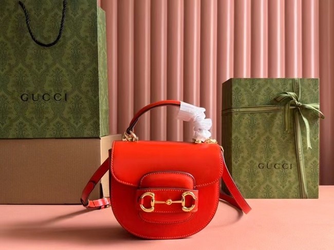 GUCCI HORSEBIT 1955 MINI TOP HANDLE BAG 781387 Orange