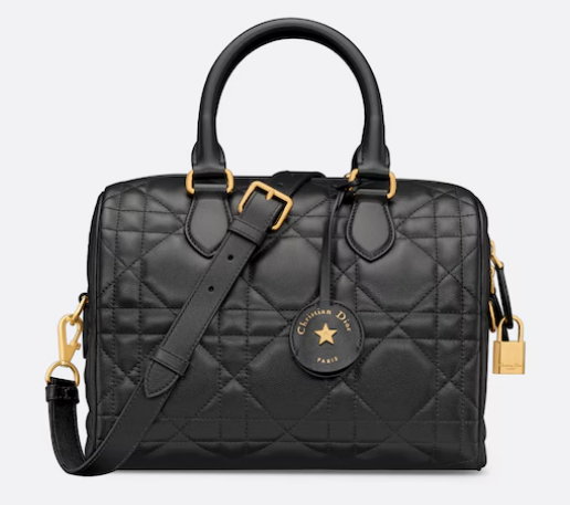 Dior Groove 25 Bag Black Macrocannage Calfskin M1365UB