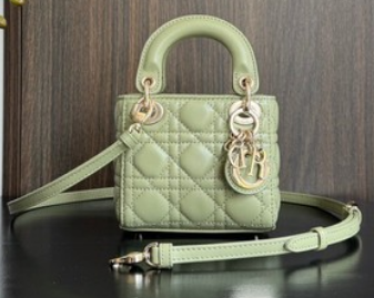 Lady Dior Micro Bag light green Cannage Lambskin S0856O