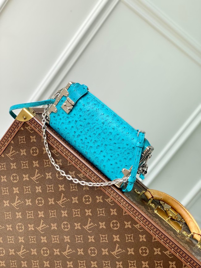 Louis Vuitton Slim Trunk Ostrich M25445 blue