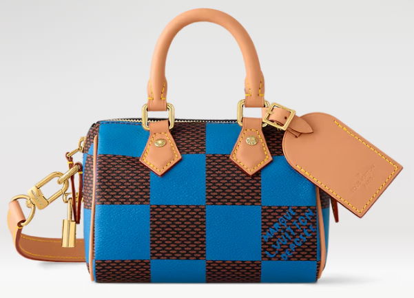 Louis Vuitton Speedy 18 Bandouliere Damier Pop N40595 blue