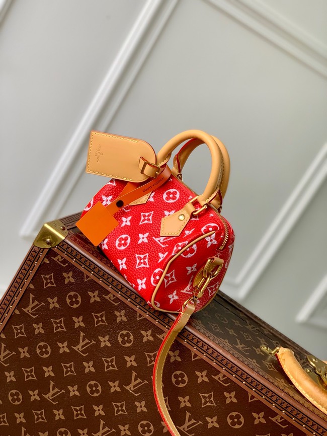 Louis Vuitton Speedy 18 Bandouliere Damier Pop M40595 red