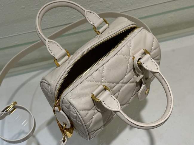 Dior Groove 20 Bag Dusty Ivory Macrocannage Calfskin M1364UBO