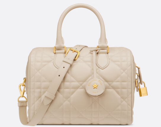 Dior Groove 25 Bag Dusty Ivory Macrocannage Calfskin M1365UBO