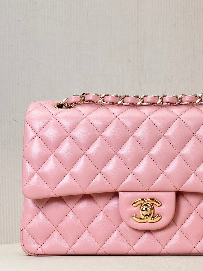 Chanel CLASSIC 11.12 HANDBAG Lambskin & Gold-Tone Metal A01112 pink