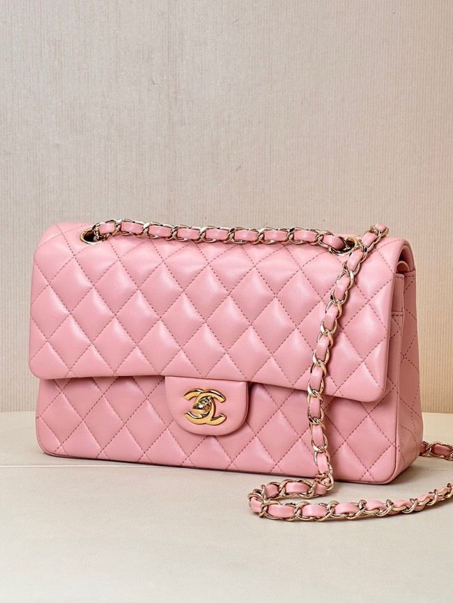 Chanel CLASSIC 11.12 HANDBAG Lambskin & Gold-Tone Metal A01112 pink