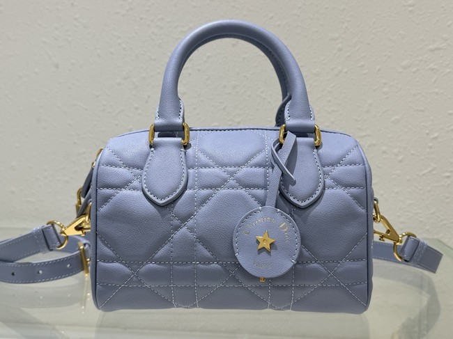 Dior Groove 20 Bag Pale Blue Macrocannage Calfskin M1364UBOL