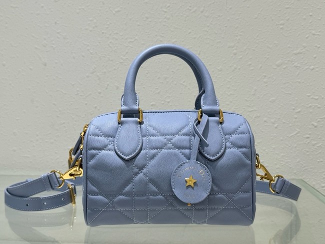 Dior Groove 20 Bag Pale Blue Macrocannage Calfskin M1364UBOL