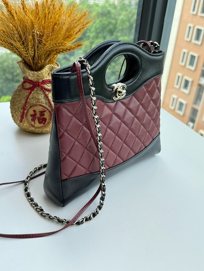 CHANEL 31 MINI SHOPPING BAG AS4133 Wine & Black