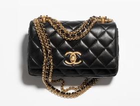 Chanel 24A MINI FLAP BAG AS4972 black