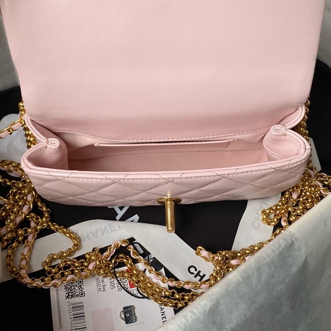 Chanel 24A MINI FLAP BAG AS4972 pink