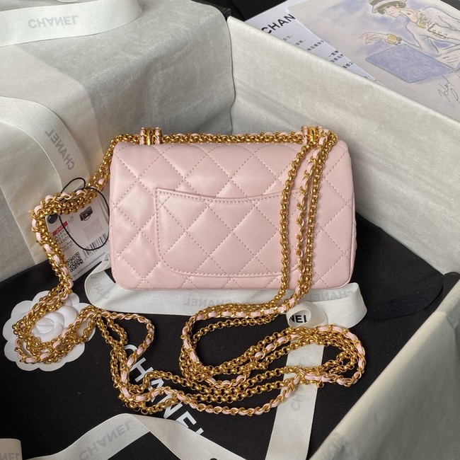 Chanel 24A MINI FLAP BAG AS4972 pink