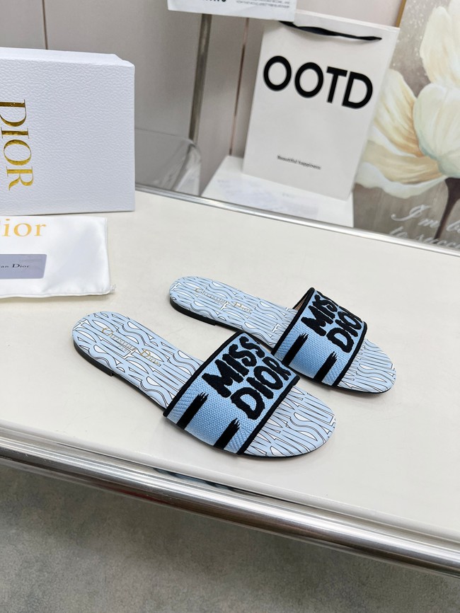 Dior Dway Slide Embroidered Cotton 11281-1