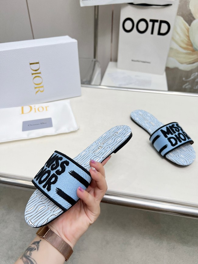 Dior Dway Slide Embroidered Cotton 11281-1