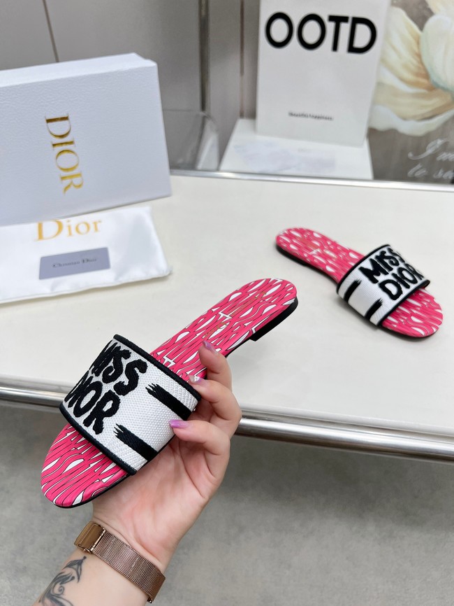 Dior Dway Slide Embroidered Cotton 11281-2