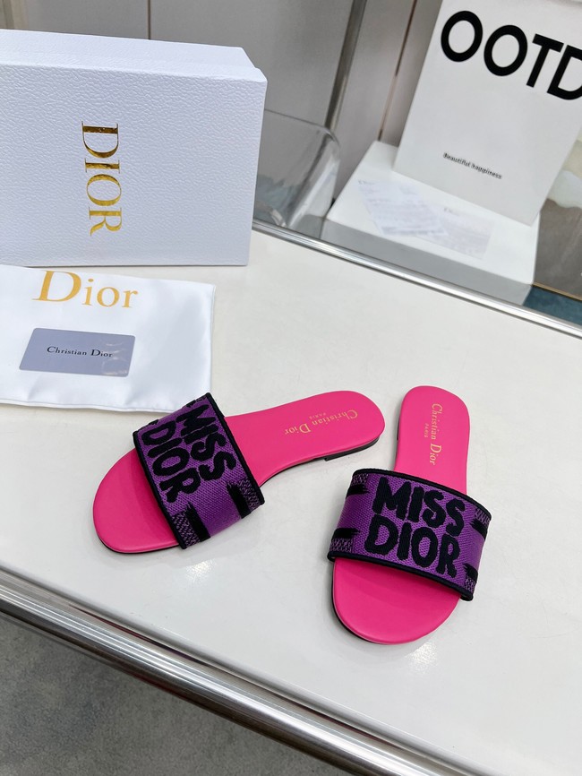 Dior Dway Slide Embroidered Cotton 11281-8