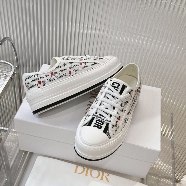 Dior Platform Sneaker Oblique Embroidered Cotton 11284-1