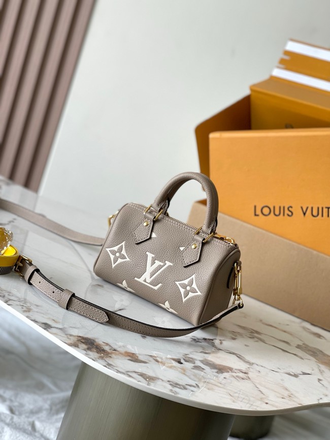 Louis Vuitton Nano Speedy M82890 Tourterelle Gray & Cream