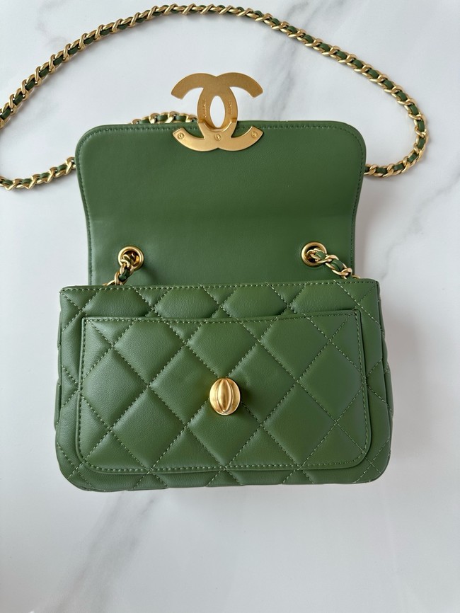 CHANEL MINI FLAP BAG AS5026 green