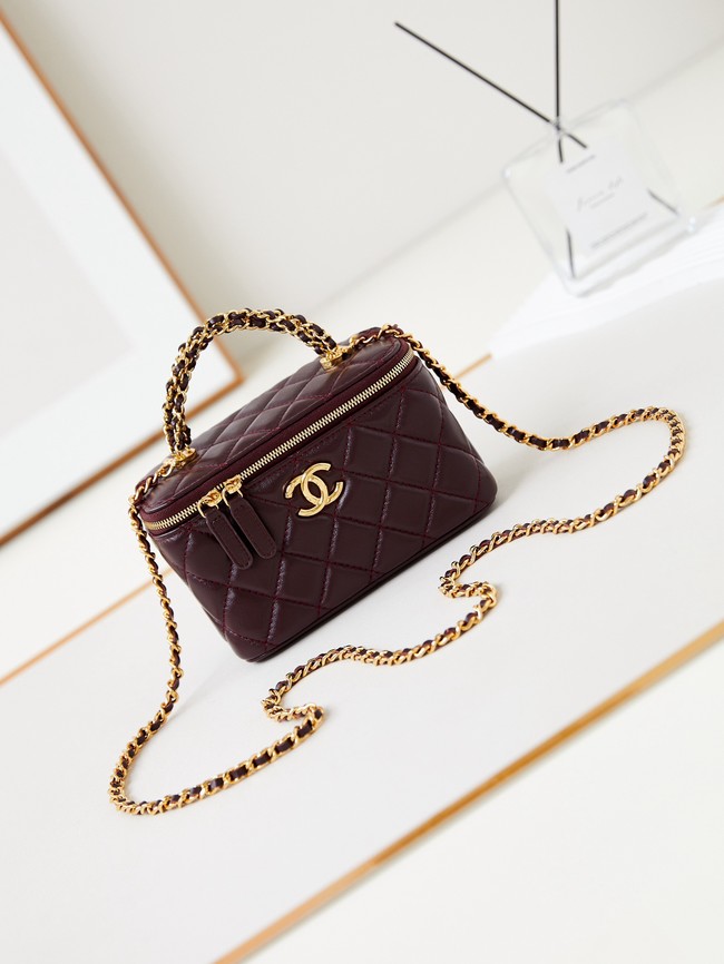 CHANEL 24A CLUTCH WITH CHAIN AP4168 Wine