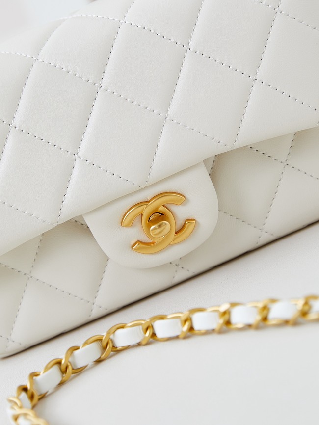 CHANEL 24B MINI FLAP BAG AS4947 White