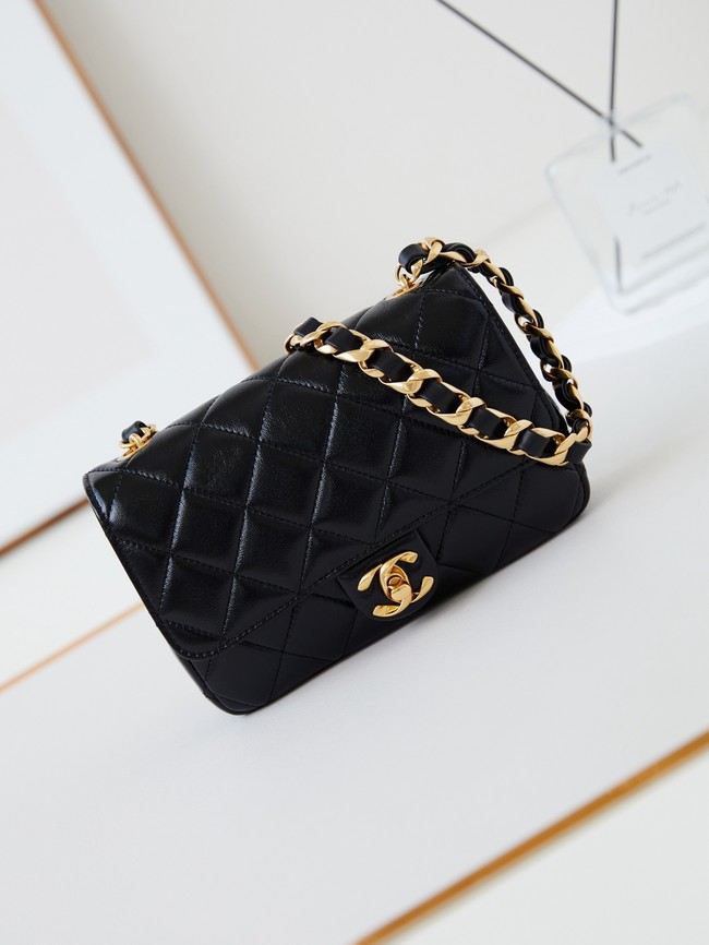 CHANEL 24B SMALL FLAP BAG AS5123 BLACK