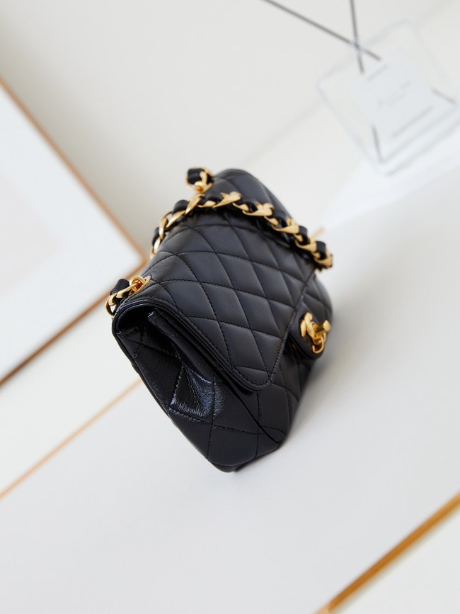 CHANEL 24B SMALL FLAP BAG AS5123 BLACK