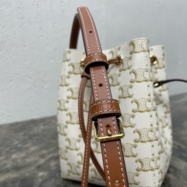 Celine MICRO SAILOR IN TRIOMPHE CANVAS AND CALFSKIN 10M742 white