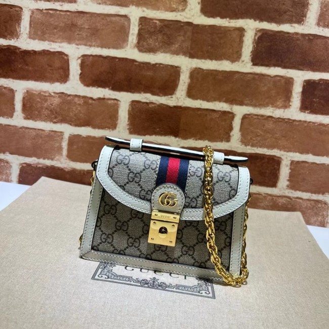 Gucci OPHIDIA MINI SHOULDER BAG A696180 white